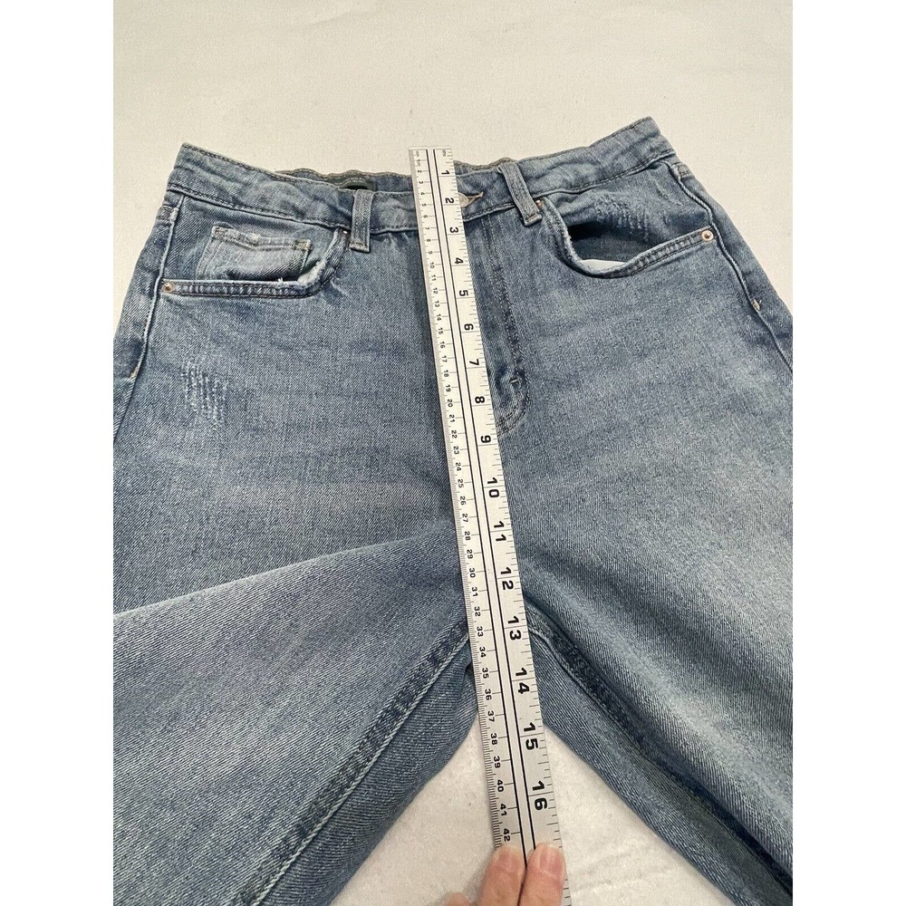 Wild Fable Super High Rise Mom‎ Jeans 10 Women Distressed Ripped Med Wash Denim - Picture 7 of 10